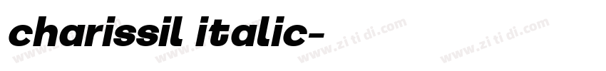 charissil italic字体转换